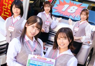 【連続中出しｘサブスク中古車店】「生でどうぞ♡」スレンダーで巨乳や美乳おっぱいの美人お姉さん店員とカーセックスを楽しむｗ