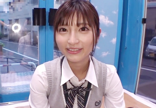 《超抜けるｗｗ素人ナンパ》「気持ちぃ♥」超美人なスレンダー美乳おっぱい制服美少女がディルドオナニーで発情してセックス！