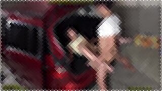 人妻が車庫で不倫してフェラチオとセックスをした盗撮の映像