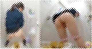 【浣腸脱糞】女子校生が美尻を突き出して下痢便発射！汚れたトイレを見て女性教師が激怒