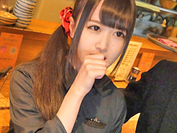 居酒屋の看板娘に突撃訪問→誰もいない店内で交渉してAV撮影！