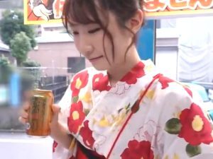 夏祭り帰りの20歳の浴衣激カワ娘と野球拳！ジャンケンに負けたら罰ゲームでデカチン男に裸に剥かれて赤面羞恥の膣内射精セックス！