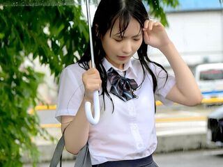 ＜女子校生＞ゲリラ豪雨で”透け濡れ”たエロ貧乳JK！学校に監禁された絶倫教師の絶倫中出しで痙攣し屈辱の肉便器奴隷堕ち…