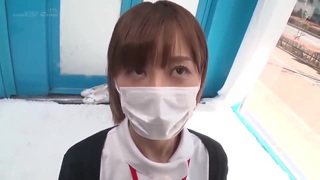 その形、美しさに唸る！美尻で華奢な看護師がマジミラ号での悩み相談でオーラルセックスと性行為！月乃ルナ 耐えていた理性は弾け飛んでしまっていた！